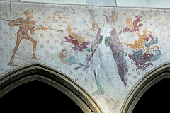 Seven Deadly Sins medieval wall painting