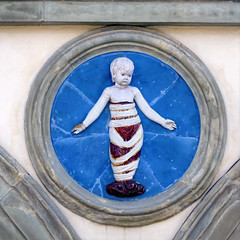 Swaddled Infant Tondo by Robbia