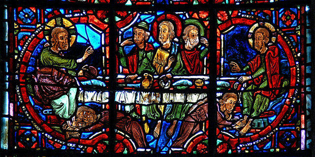 Detail Mary Magdalene window - Bourges Cathedral