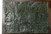 Memorial brass to Alban Butler, aston le walls northamptonshire