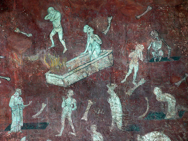 Medieval wall painting Dead Arise
