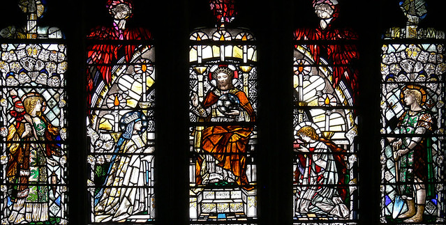 Salvator Mundi, Arts Crafts stained glass
