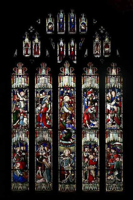 Justice - Hardman stained glass