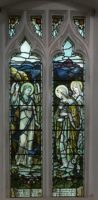Two Women and an Angel at the Tomb Powel sons Whitefriars Stained Glass