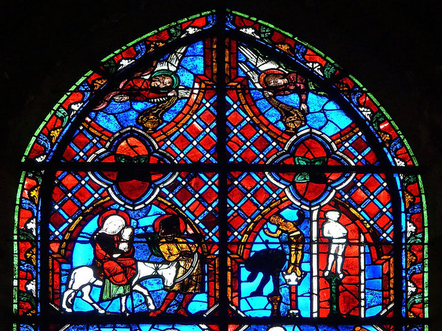 Medieval stained glass Childhood of Christ