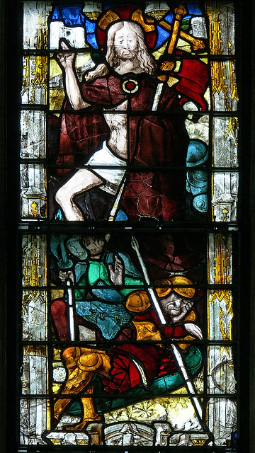 Resurrection Medieval Stained Glass Evreux Cathedral