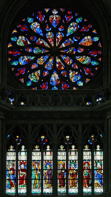 Medieval Stained Glass South Transept Windows Evreux Cathedral