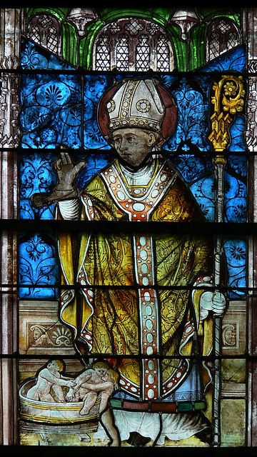 St Nicholas French medieval stained glass St Nicholas
