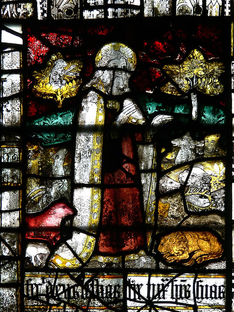 Creation of Animals, Medieval stained glass