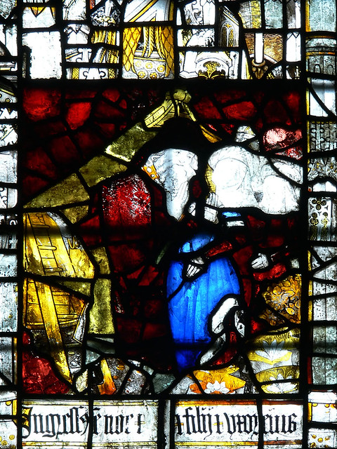 Noah's Family Enter the Ark, Medieval stained glass