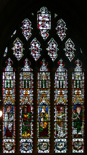 King David and four Prophets Medieval stained glass tewkesbury abbey
