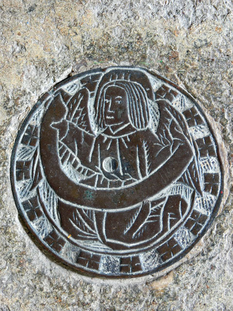 1.5 inch diameter brass medallion