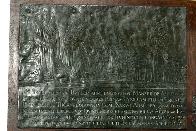 Alban Butler brass - Aston le Walls