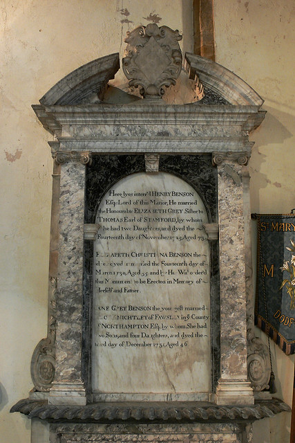Benson Family Monument - Dodford Northamptonshire