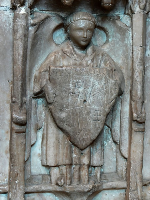 Angelic Weeper on Medieval tomb