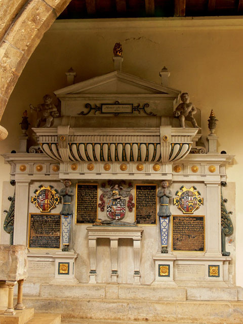 Wall monument to member of the Knightley family