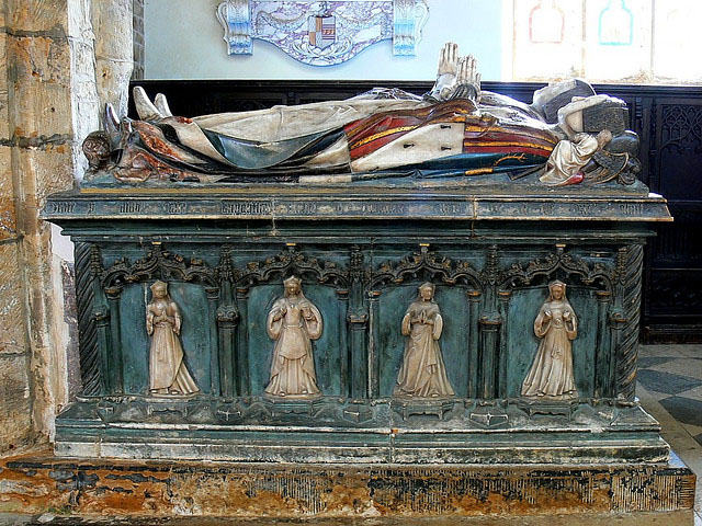 Alabaster freestanding tomb to Sir Richard Knightley, northamptonshire