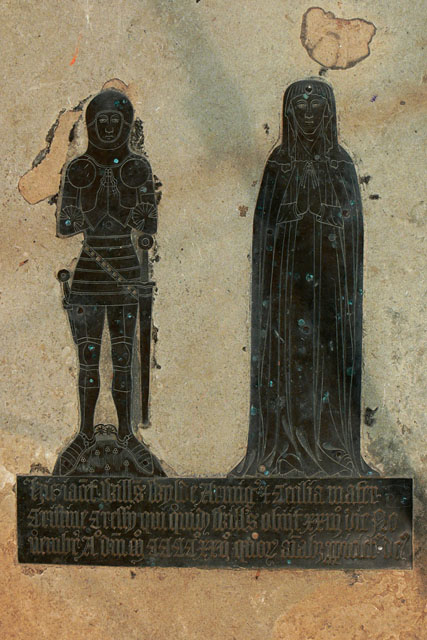 William Wylde and wife medieval brass monument