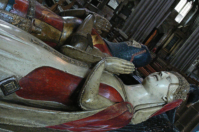 Medieval tomb and effigy of John Beauchamp and Wife