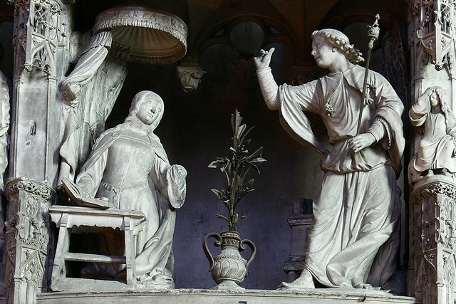 Annunciation French Renaissance Sculpture