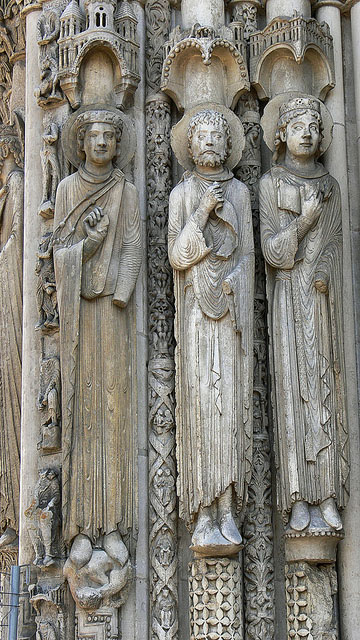 Old Testament Kings and Queens, romanesque sculpture, chartres