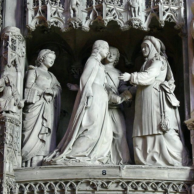 Visitation French Renaissance Sculpture